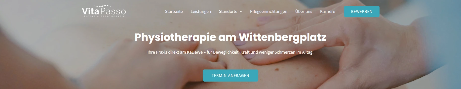 Startseite der Website von Vita Passo